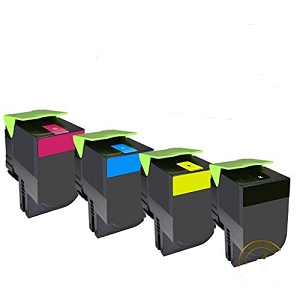 Compatible 4 Pack Lexmark  CS417, CX417, CS517, CX517  Toner Cartridges